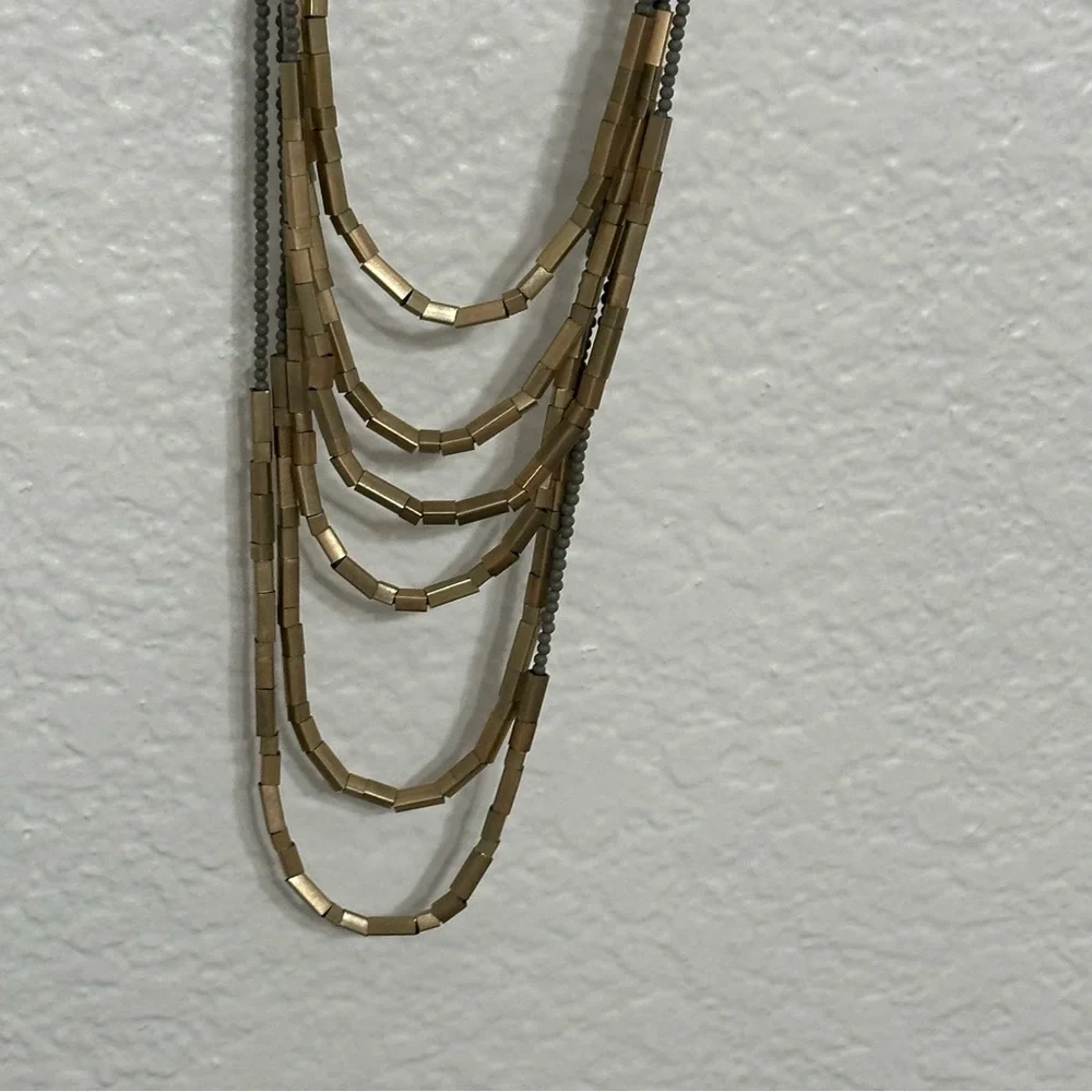 Premier Design Multi strand seed and barrel bead necklace - Picture 2 of 6